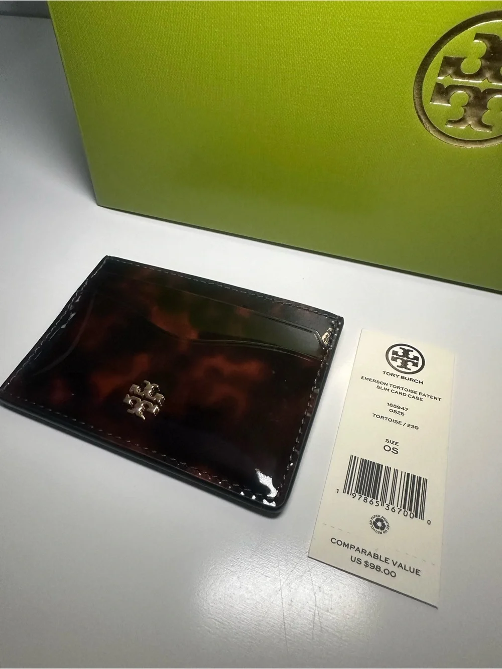 Tory Burch Tortoise Card Holder - Picture 4 of 4